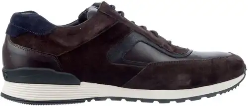 2138 E Bruin blauw combi - maat 12 veterschoen bruin combi - maat 12 Calandschoen