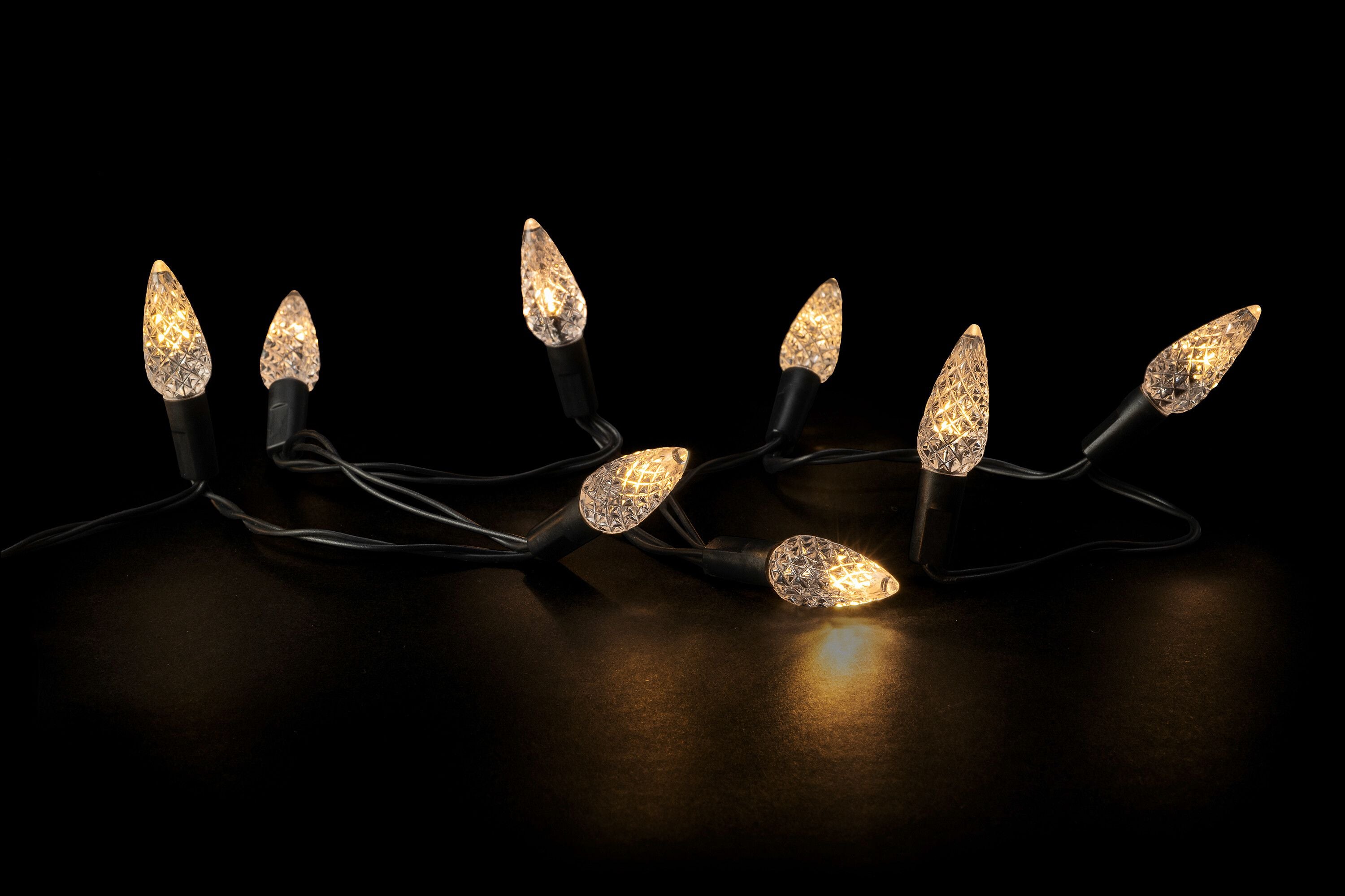 DIAMOND CONES LED-Lichterkette - Schwarz / B: 400cm