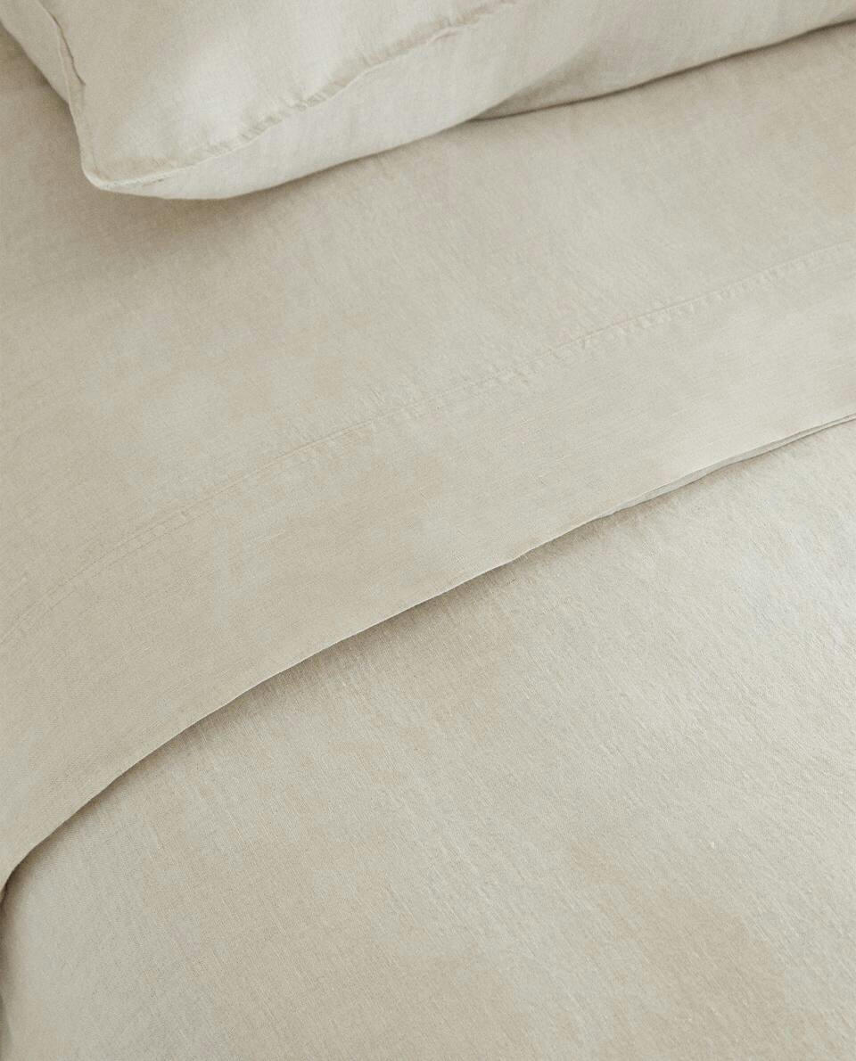 (140 g x m²) Lençol de cima em linho lavado