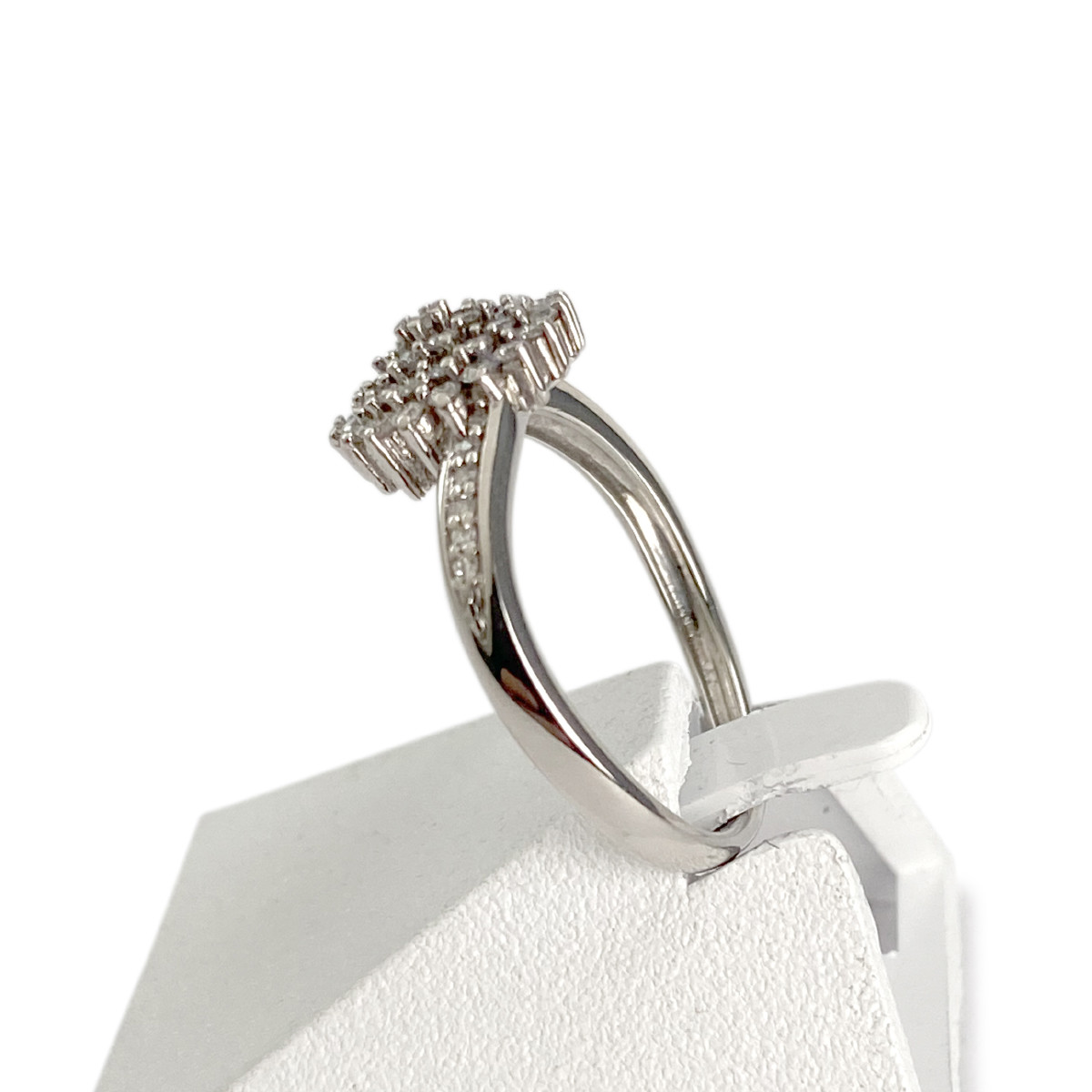 Bague d'occasion or 375 blanc diamants
