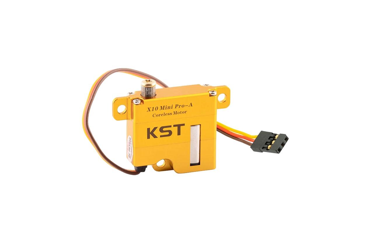 Flächenservo X10 Mini Pro-A V8.0 8 kg, 0.08 s, Digital HV10 mm Flächenservo mit Metallgetriebe für Profianwendungen