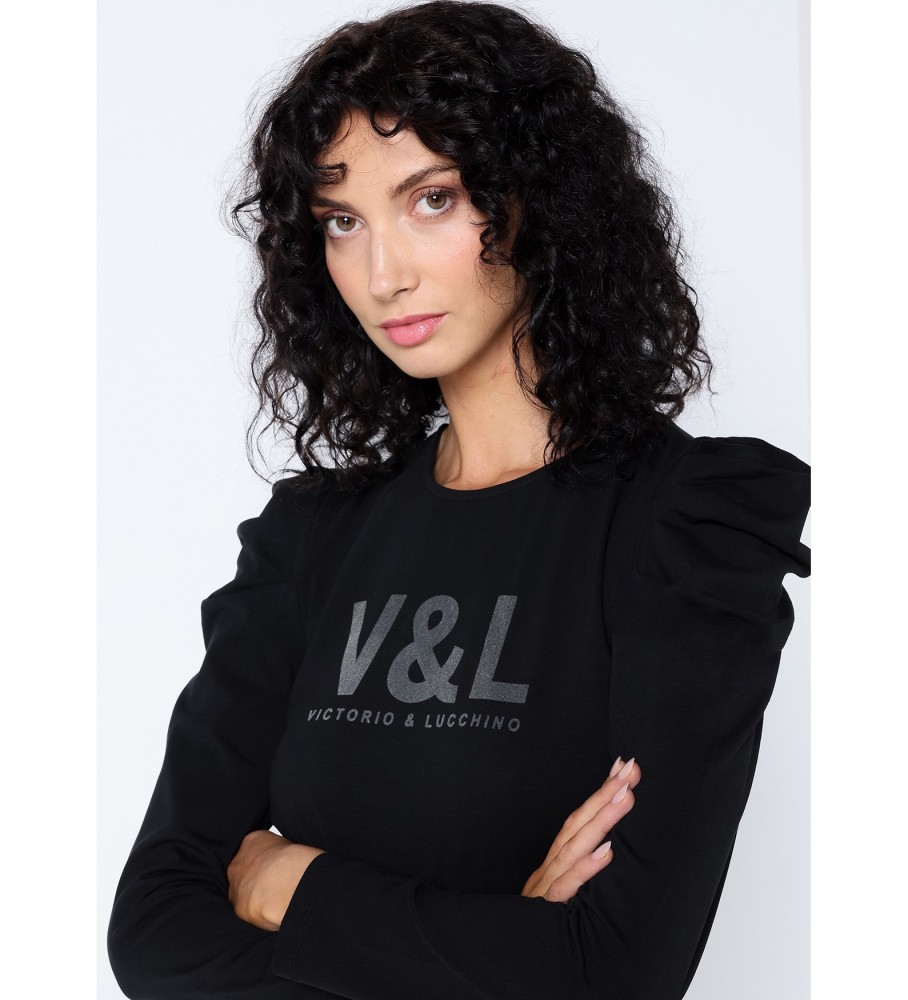 Victorio & Lucchino, V&L Camiseta manga aparafusada preta