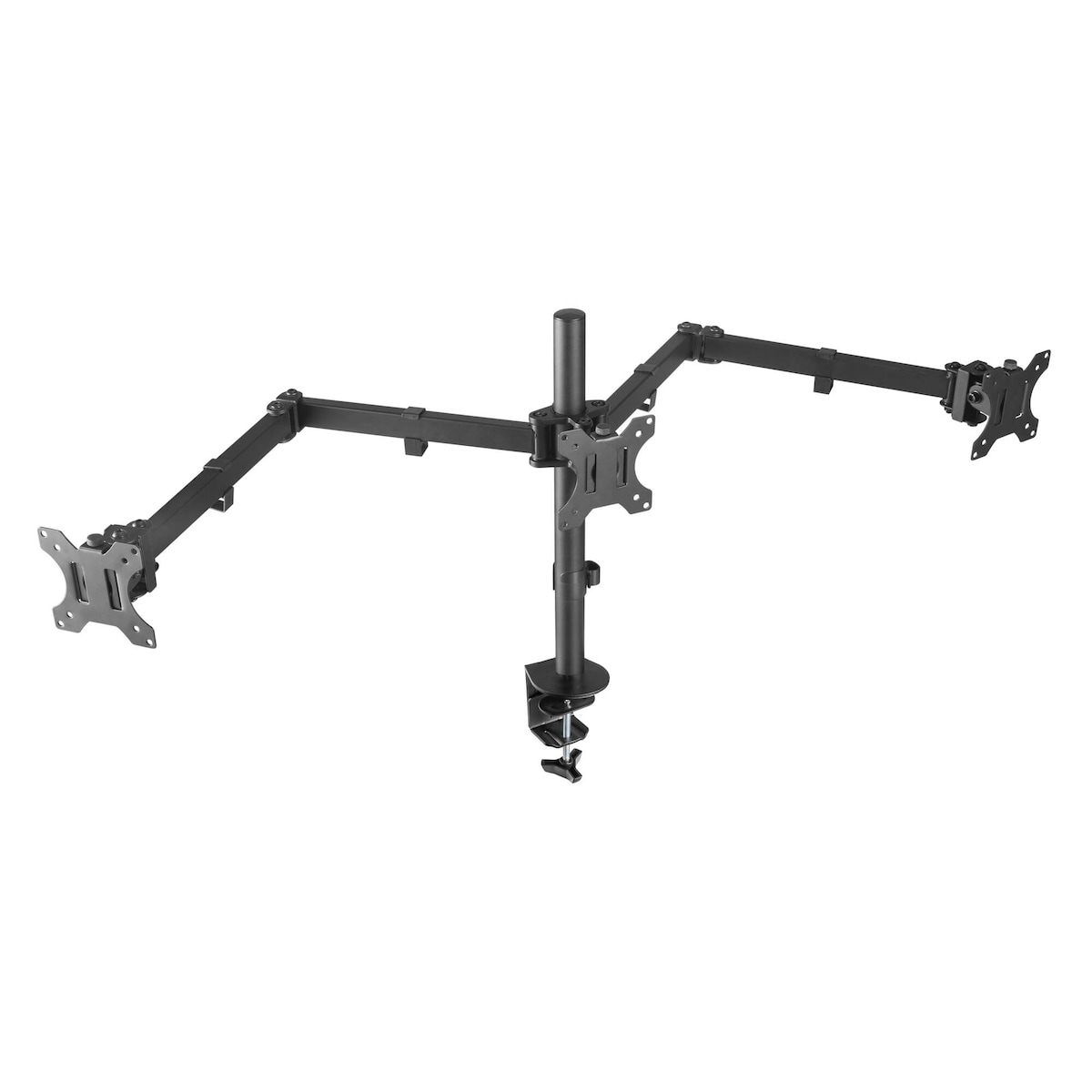 NÖRDIC Monitorarm Table Bracket for tripper skjermer 13-27 tommer i stål, vippbar, roterbar og roterbar, svart, skjermbrakett