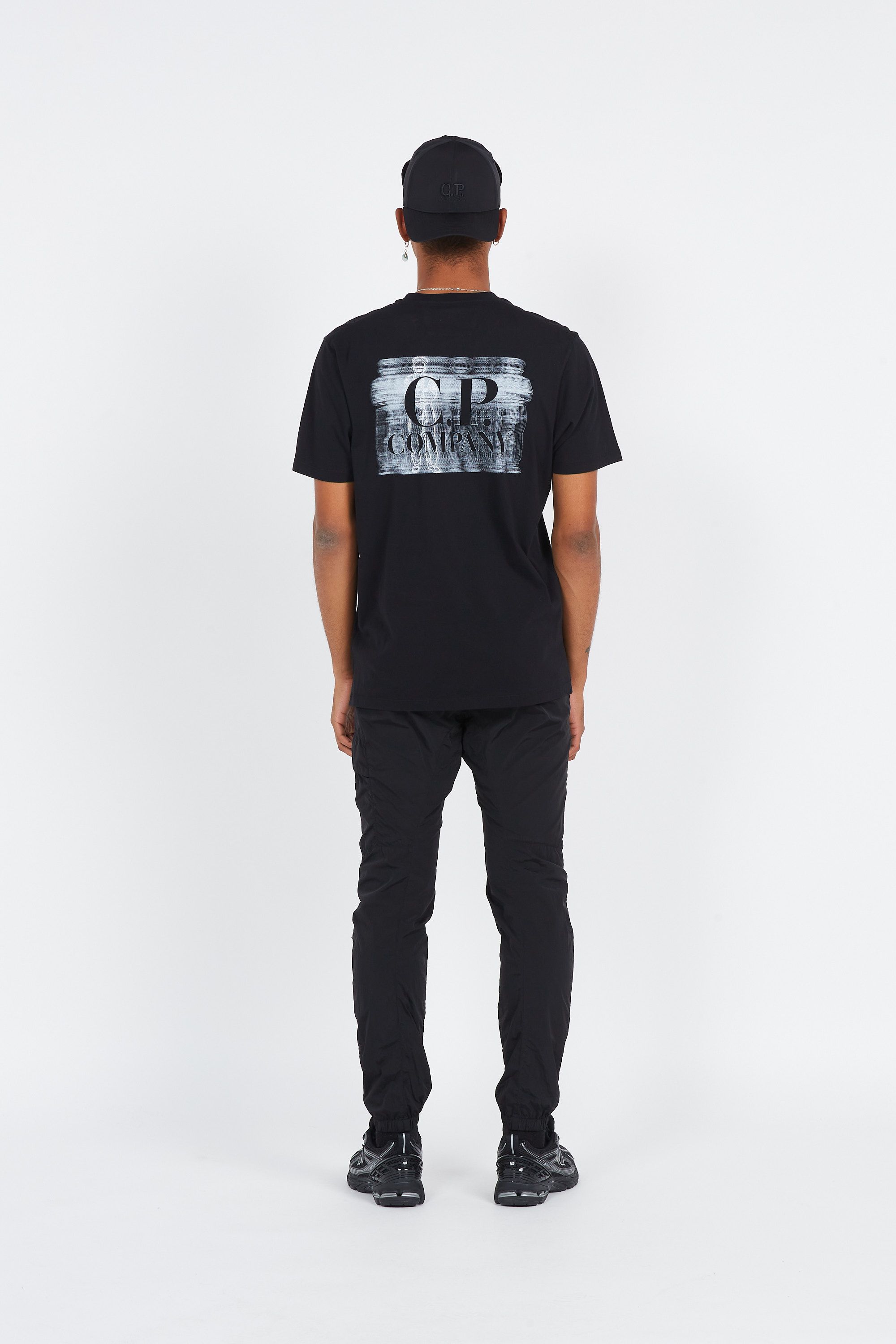 C.P. COMPANY T-shirt 30/1 JERSEY BLURRY LOGO T-SHIRT Noir
