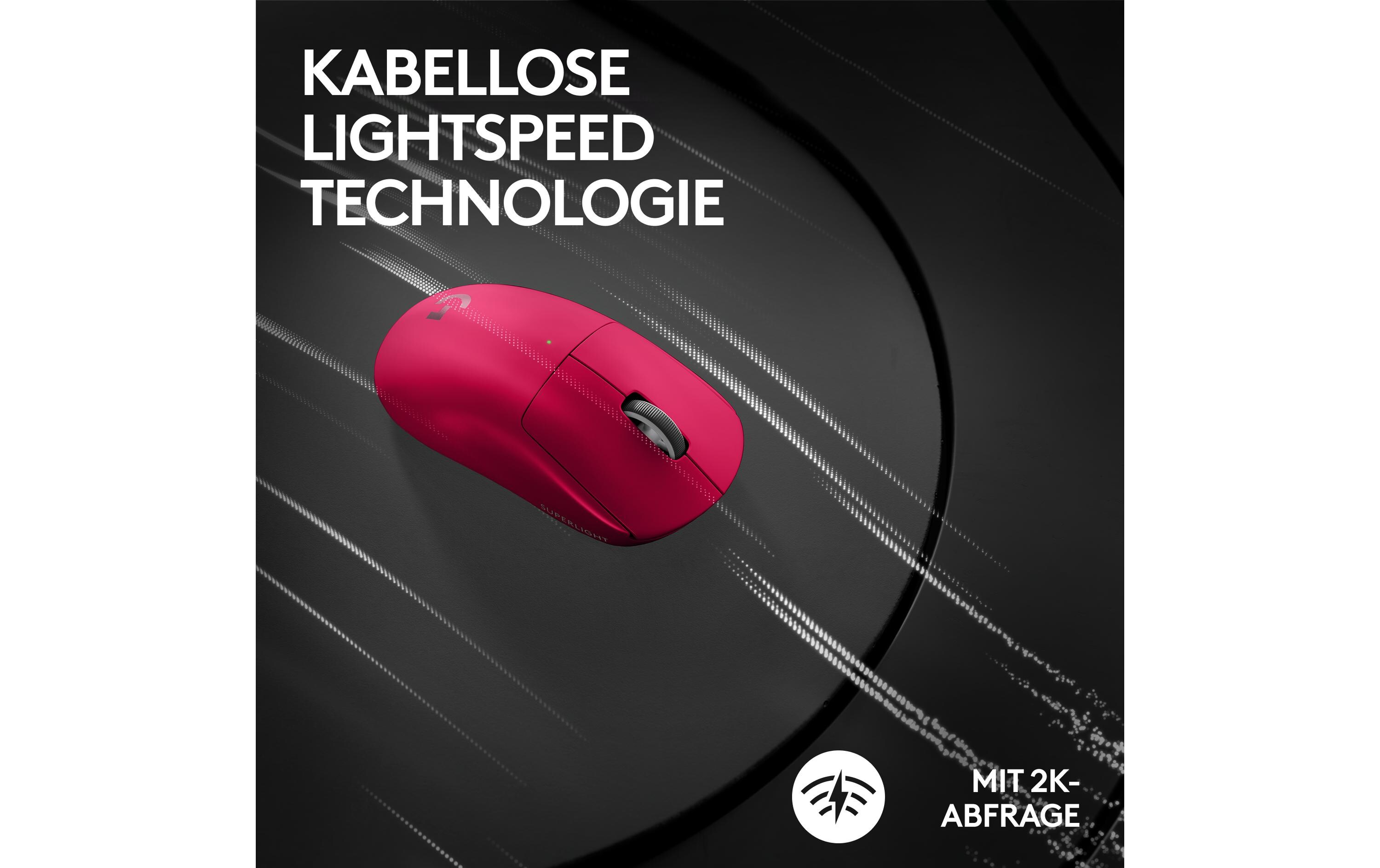 Gaming-Maus Pro X Superlight 2 Lightspeed Magenta<br>Extrem leichte Gaming-Maus mit leistungsvoller Performance