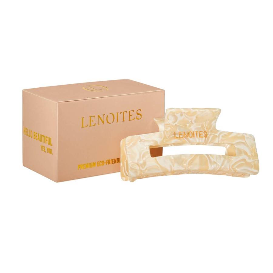 Lenoites Premium Eco-Friendly Hair Claw Champagne Pearl