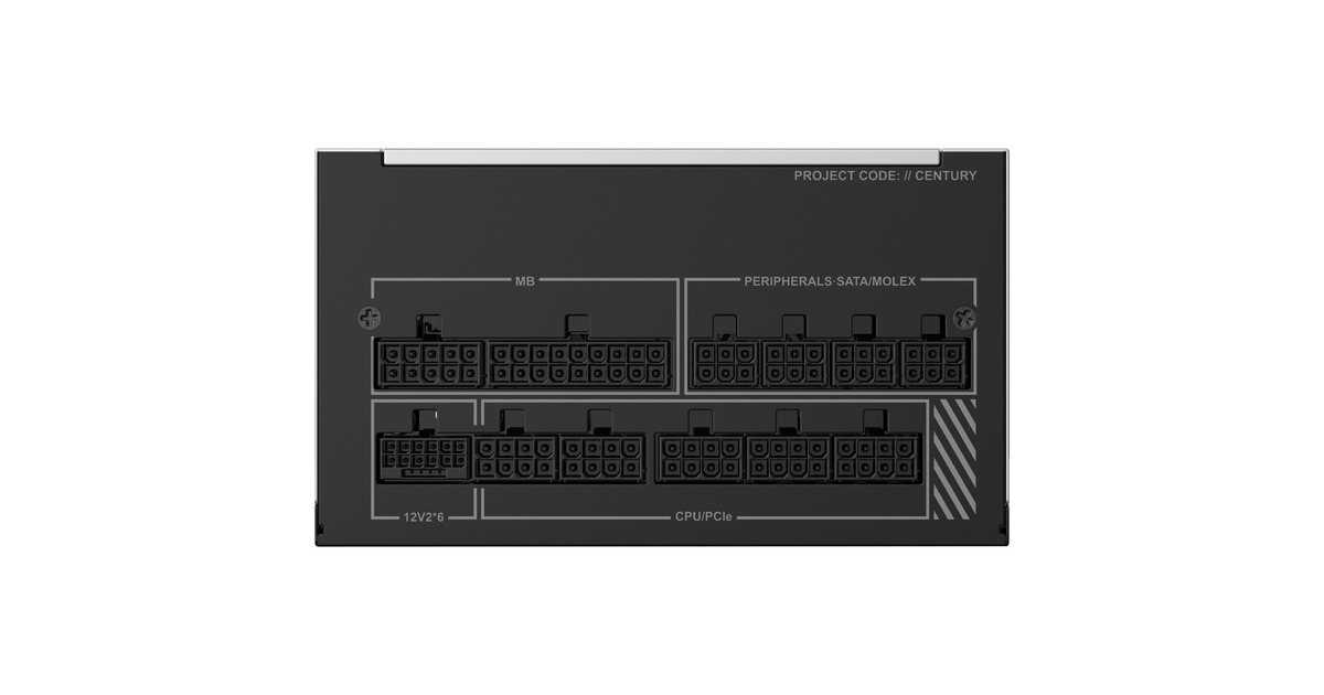 MontechCentury II modulaire 1200 watt voeding   (Zilver, 1x 12V-2x6, 6x PCIe)
