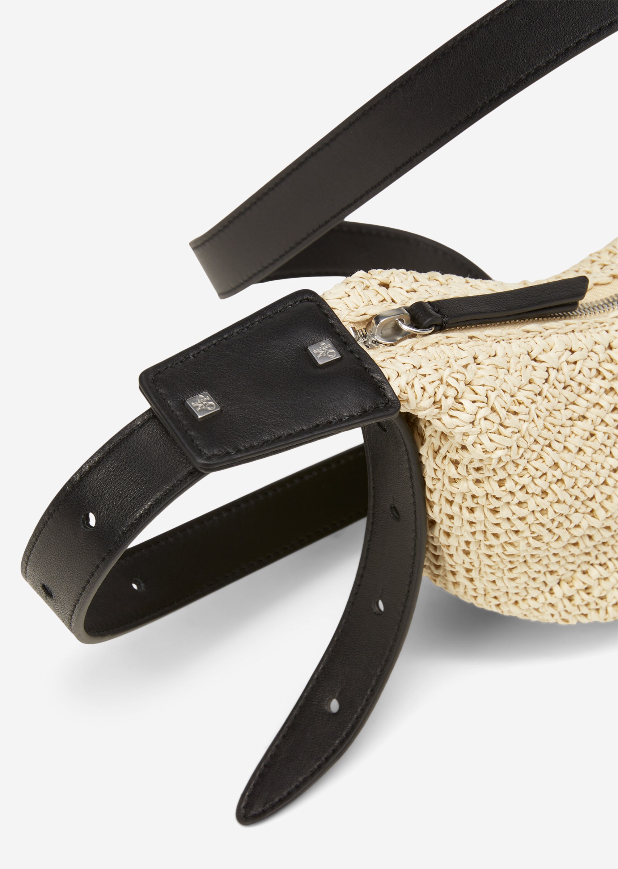 Banana-Bag aus Paper-Raffia und Echtleder