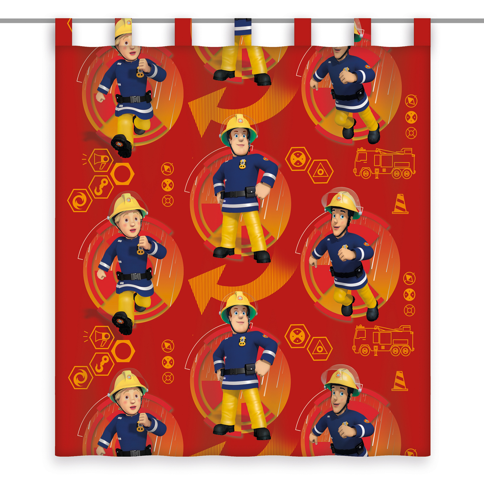 Schlaufenschal FEUERWEHR SAM - rot - 140x160 cm