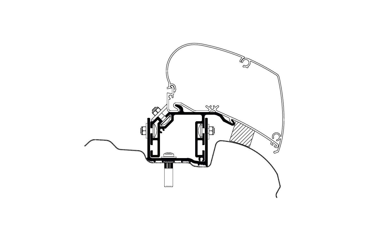 Thule Markisenadapter VW Crafter ab Baujahr 2017 LHD (EU)