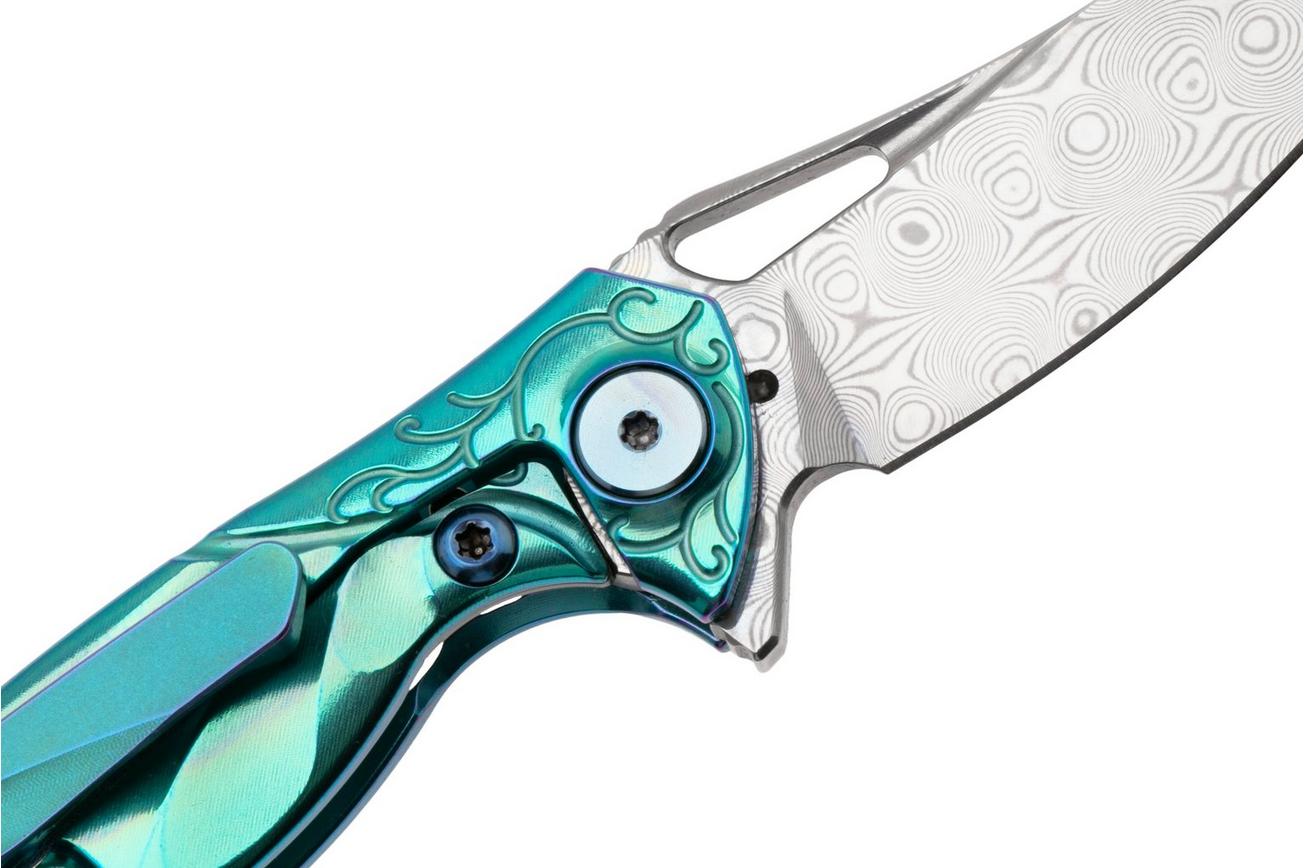 Rike Mini Hummingbird zakmes damascus, groen