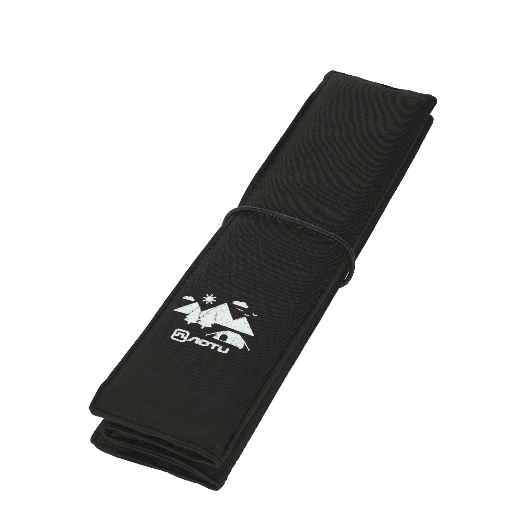 (31x30cm) Faltbares Oxford Outdoor Sitzkissen Wasserabweisende Matte für Camping / Wandern / Festivals - Schwarz