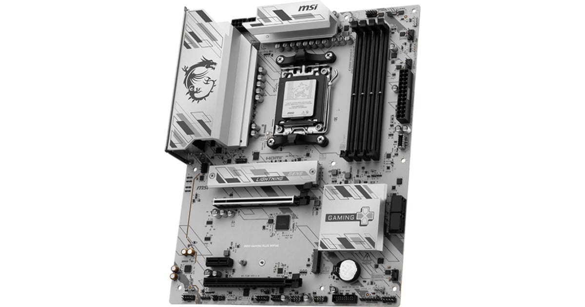 MSIB850 GAMING PLUS WIFI6E socket AM5 moederbord  (RAID, 2.5Gb-LAN, Wi-Fi 6E, BT, Sound, ATX)