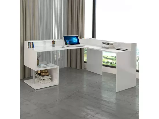 Bureau d'angle 160-180x 60 design moderne professionnel STEVE