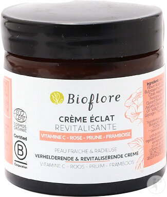 Bioflore Crème Éclat Revitalisante Vitamine C Hydrolat De Rose Convient Femmes Enceintes 60g