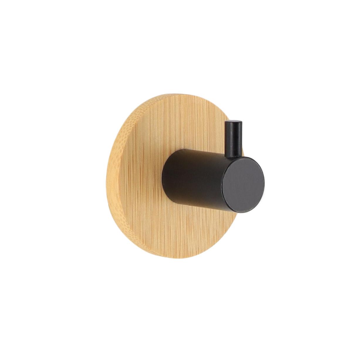 PATERE SIMPLE BAMBOU METAL PEINT 3M NOIR