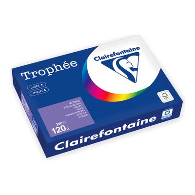 Clairefontaine Trophée - Papier - lilas intense - A4 (210 x 297 mm) - 120 g/m² - Ramette de 250 feuilles