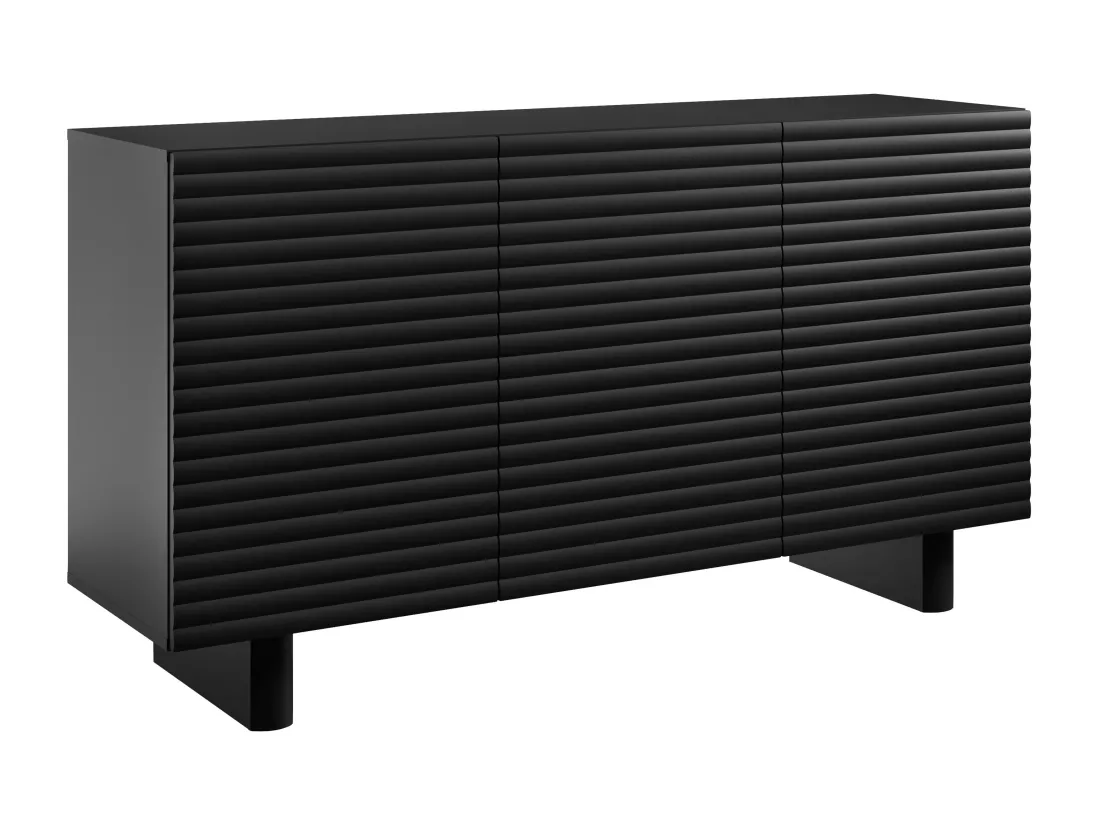 Buffet avec 3 portes en MDF - Noir - LUDIMA