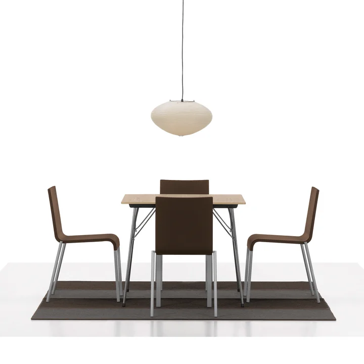 Vitra - .03 Stuhl stapelbar, pulverbeschichtet silber glatt / basic dark (Kunststoffgleiter)