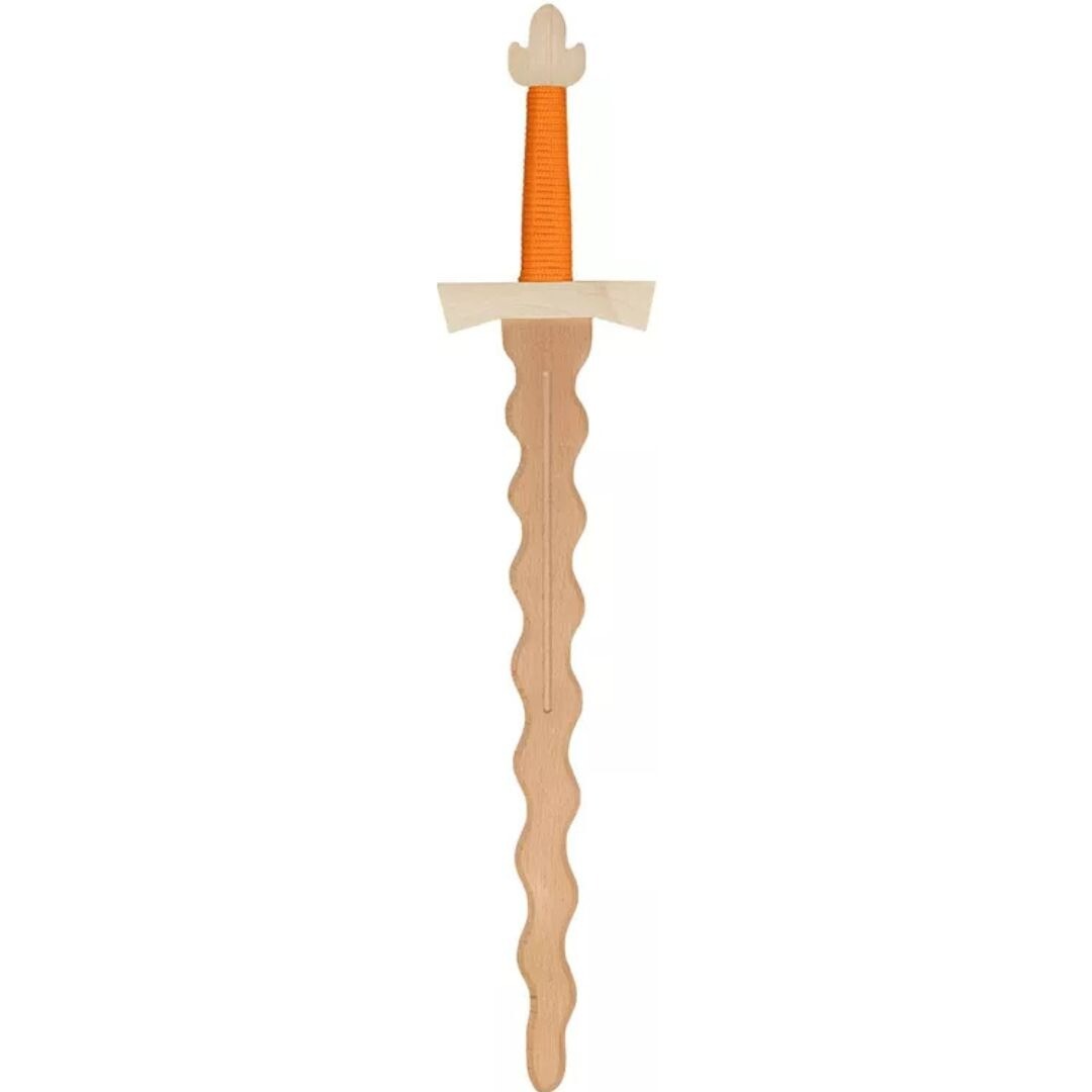 Woodsy vlammend zwaard met oranje gevest - 57,5 cm