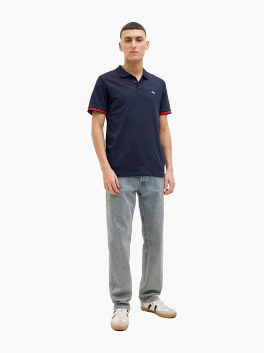 JACK & JONES Polo-Shirt Blau