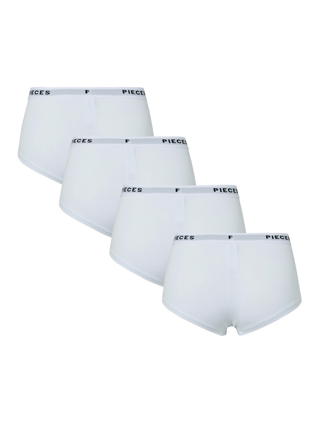 pieces Hipster »PCLOGO LADY 4 PACK SOLID NOOS BC«, 4 Stk.