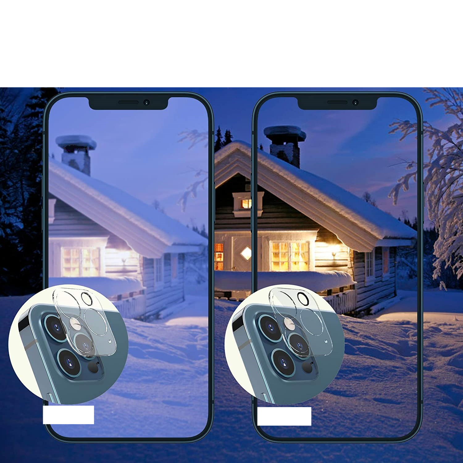 (2er Set) iPhone 13 Pro Max / iPhone 13 Pro Kamera Objektiv Protector Panzer Glas Case Friendly - Transparent