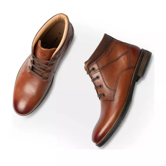 Bottines COGNAC PIERRE CARDIN