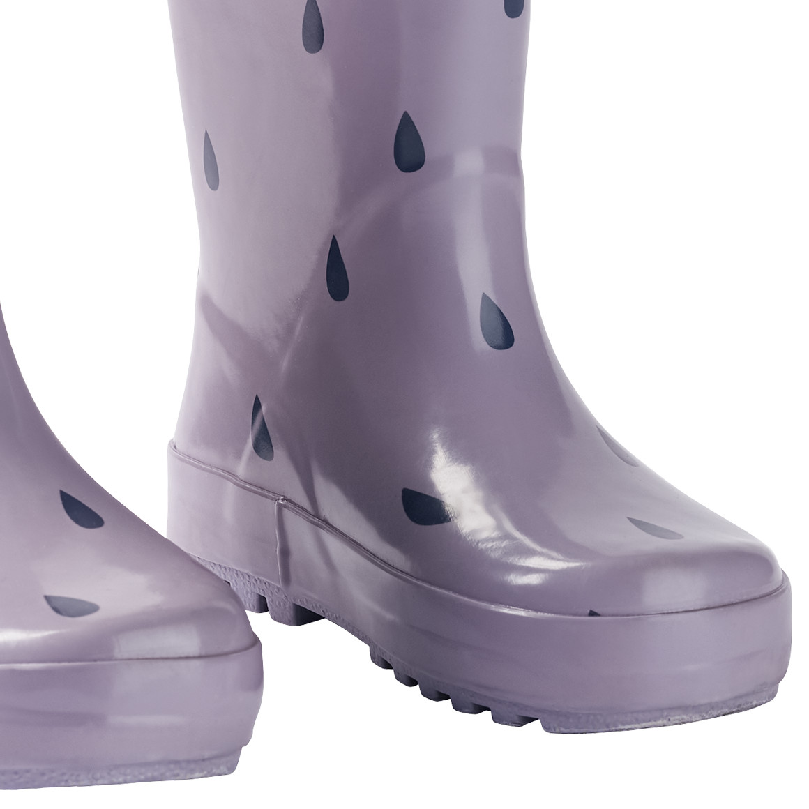 Baby Gummistiefel mit Regentropfen-Print helllila