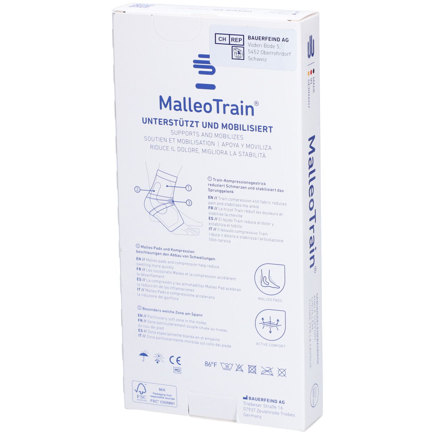 MALLEOTRAIN Sprunggelenkbandage Größe 3 rechts Titanium