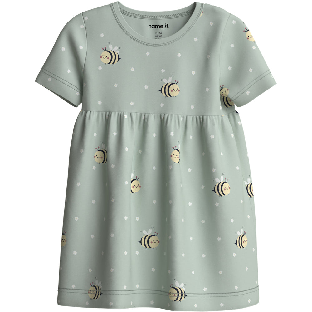 Køb Name It Pale Aqua Bee Nbfvandora Ss Kjole Box