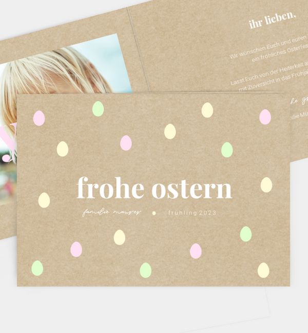 Grußkarte Colour Spots, Klappkarte quer (170 x 120mm)