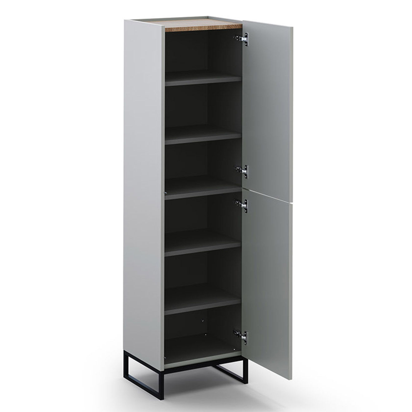 Windsor & Co Bibliothèque Colonne Helene chêne naturel/gris clair - 50x40x180 cm