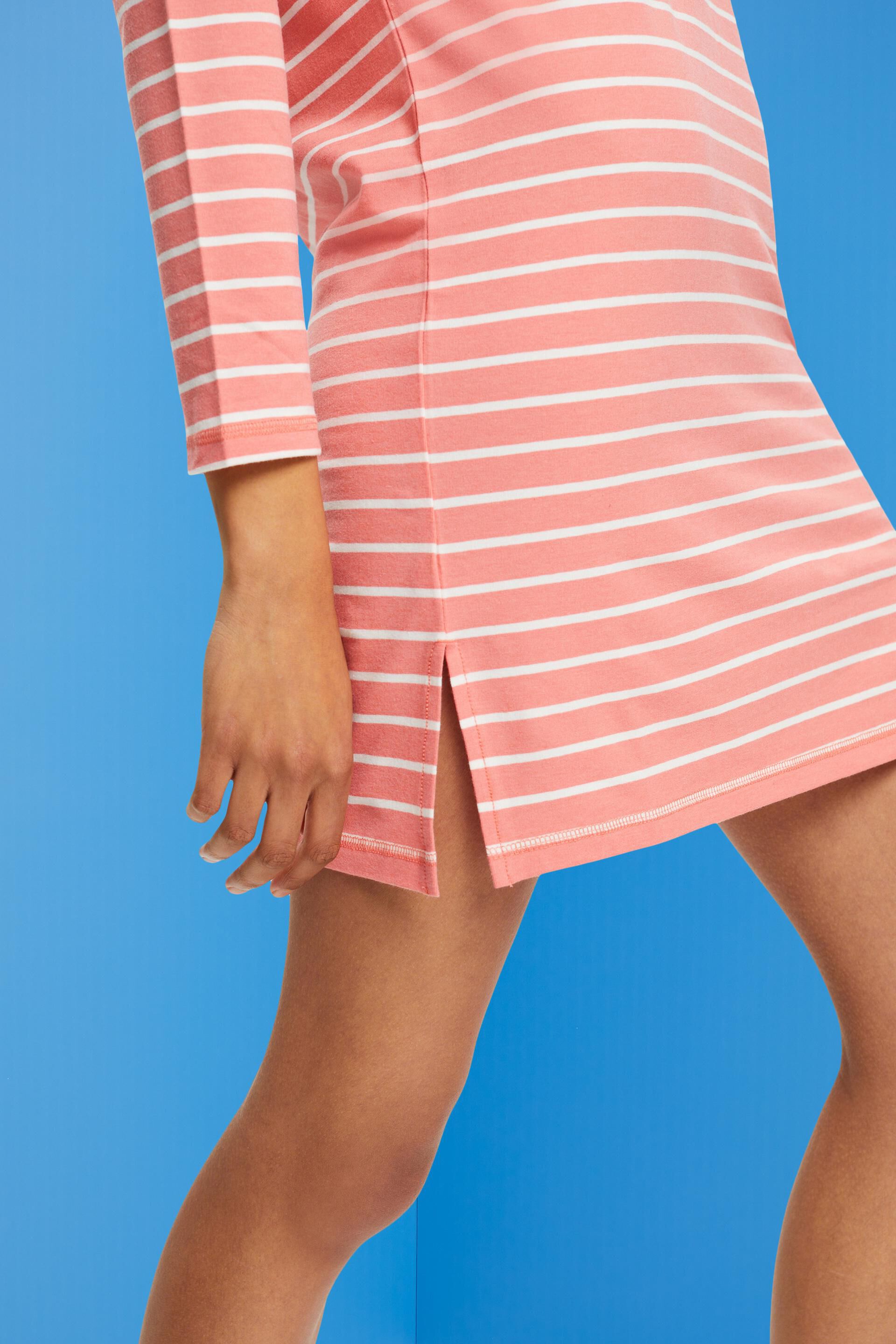Chemise de nuit en jersey à motif rayé