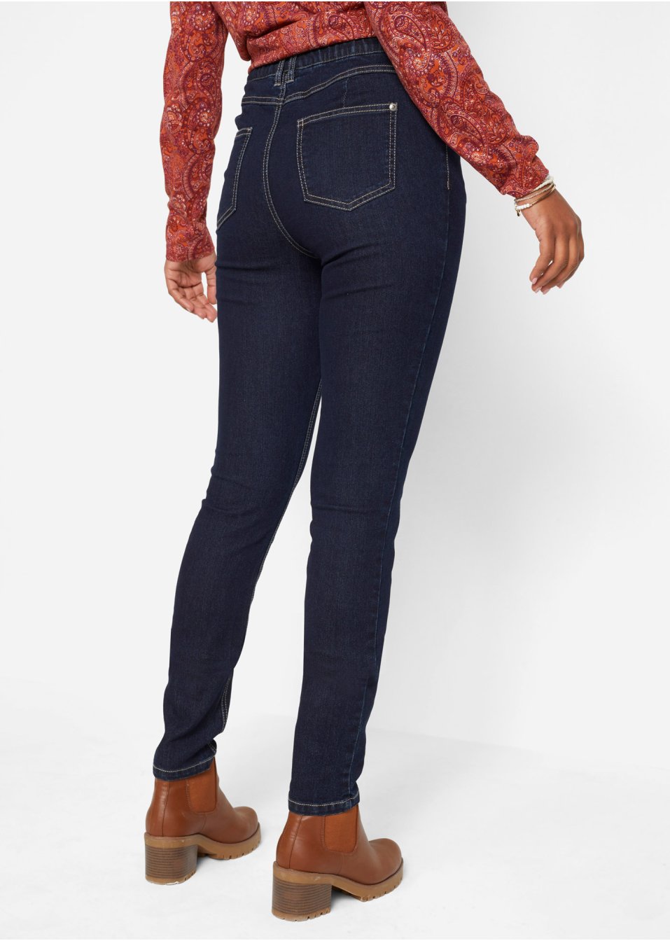 Jegging extensible coupe haute avec large taille élastique