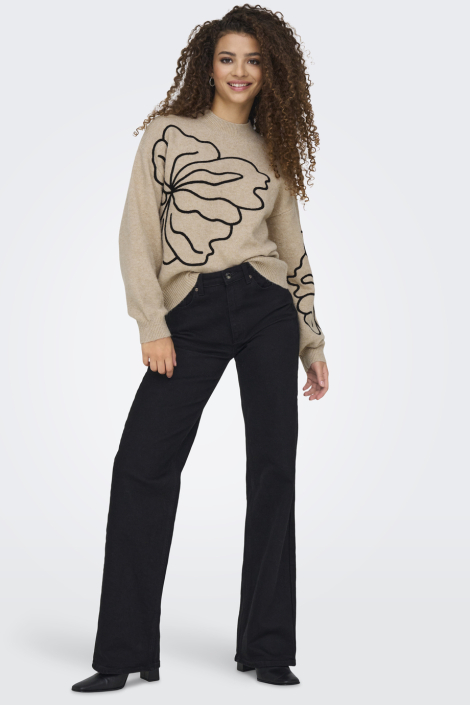 Jacqueline de Yong beige dames trui