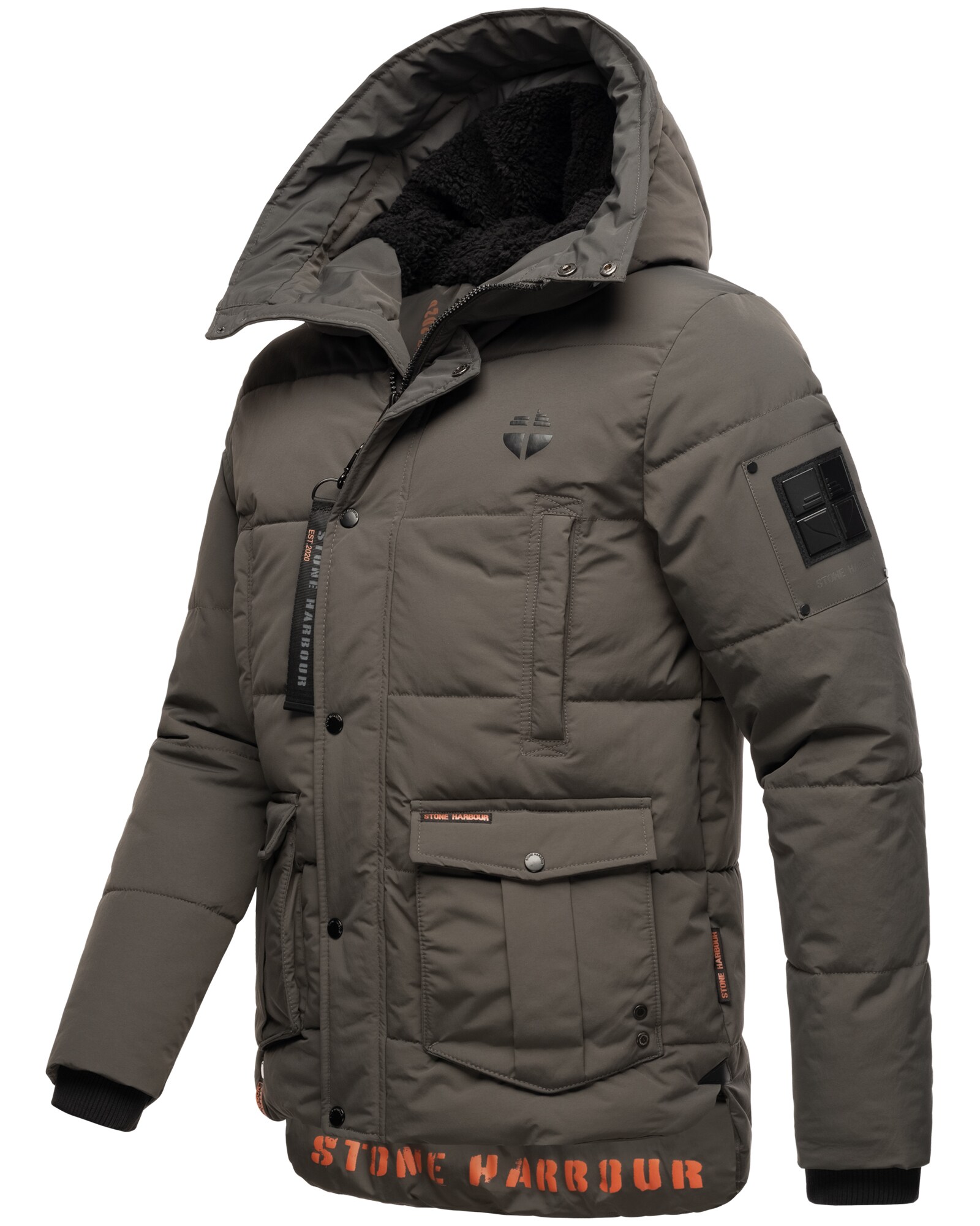 STONE HARBOUR Herren Stylische Outdoorjacke Winterjacke mit Teddyfell Innenfutter Admaroo