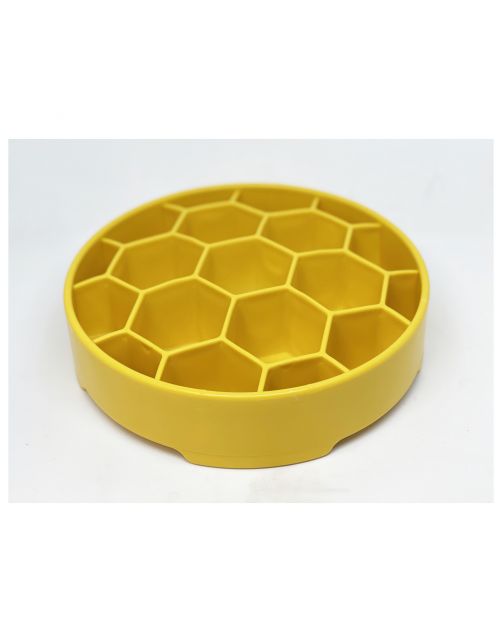Sodapup Honeycomb Ebowl - Hondenvoerbak - Ø20 cm Geel