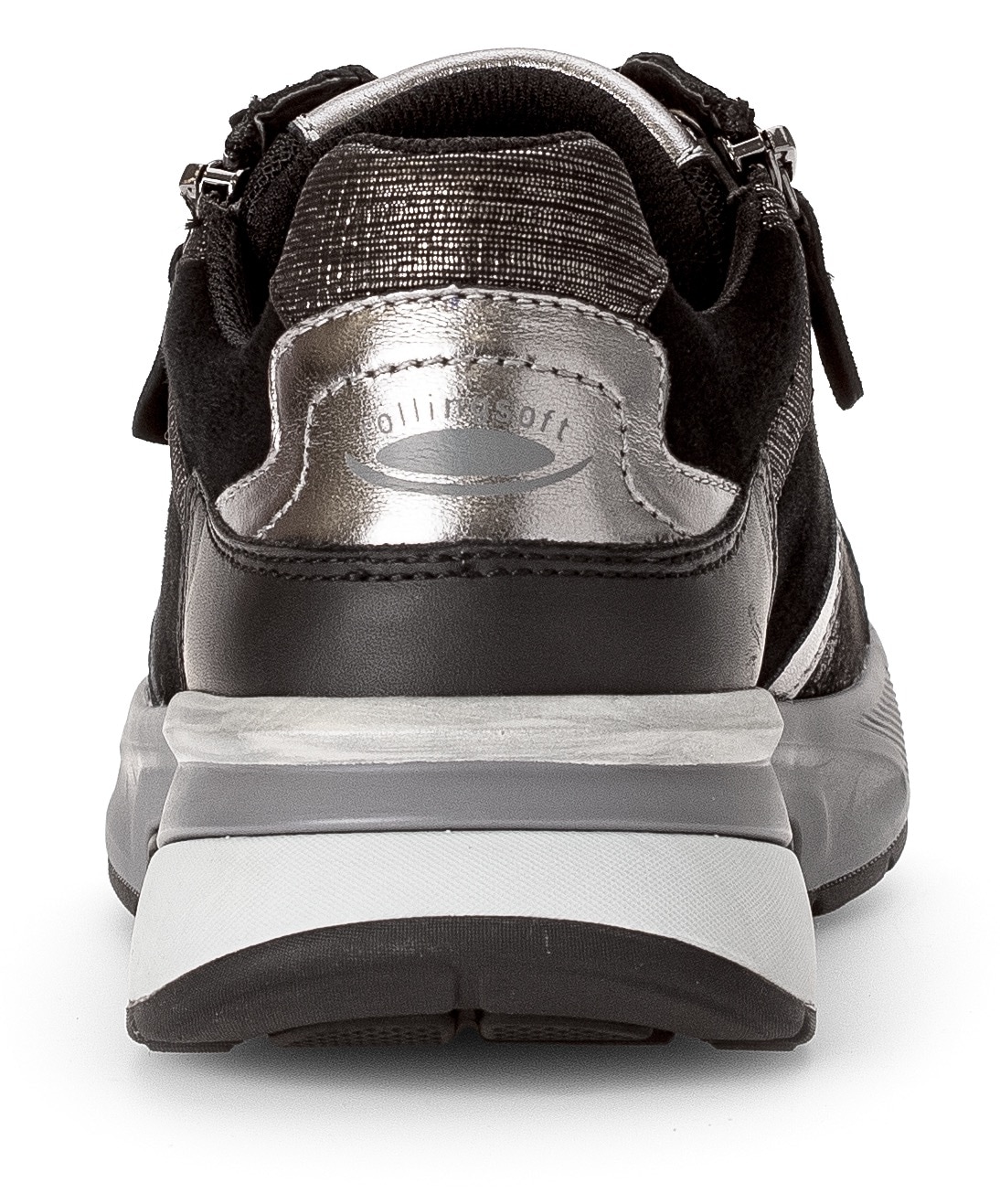 Gabor Rollingsoft Keilsneaker  , Keilabsatz, Freizeitschuh, Halbschuh, Schnürschuh,  Kontrastbesätze