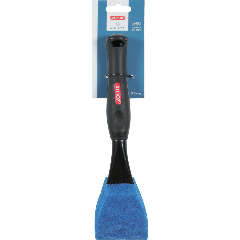 Racloir avec mousse 27 cm pour nettoyage parois aquarium