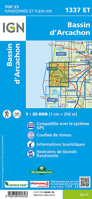 IGN - TOP 25 1337ET BASSIN D'ARCACHON IGN