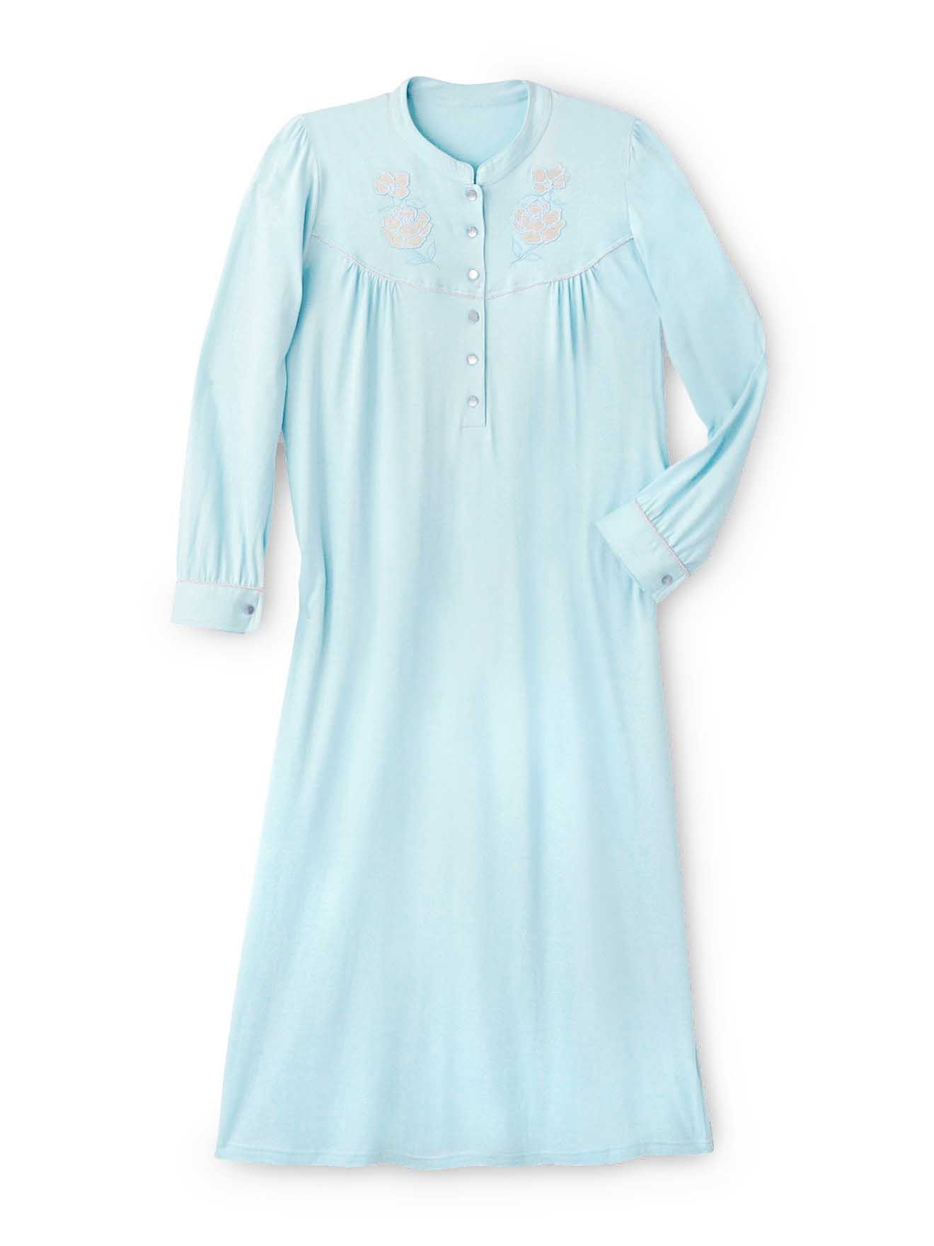 Chemise de nuit longue, manches longues