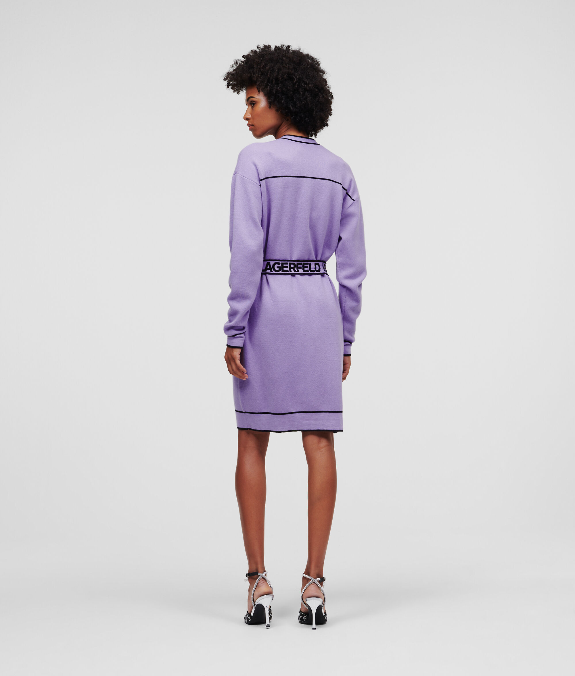 CARDIGAN AVEC CEINTURE ORNÉE DU LOGO KARL