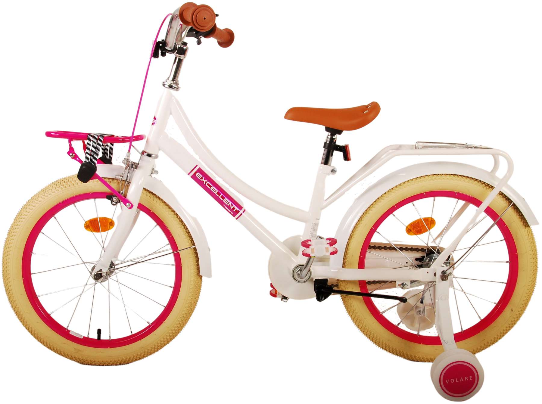 TPFSports Excellent Kinderfahrrad - Mädchen - 18 Zoll - Rücktritt + Handbremse - Schwarz