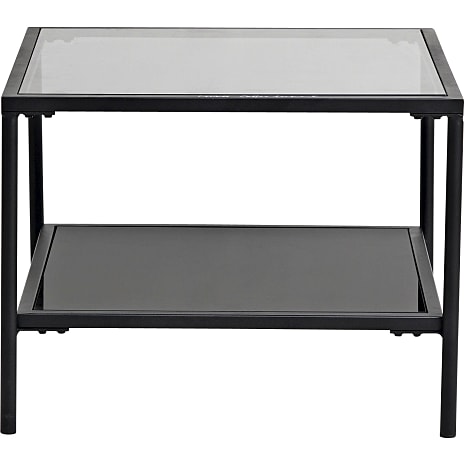 Luna sofabord glas og metal - sort