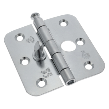 GAMMA Veiligheidsscharnier SKG 2-sterren 75x75 mm met afgeronde hoeken