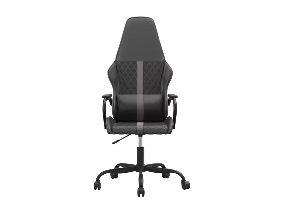 Chaise de jeu Noir et gris Similicuir