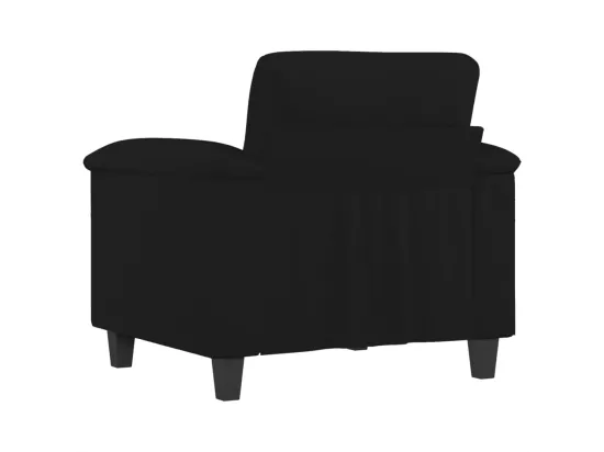 Chaise de canapé noir 60 cm tissu microfibre