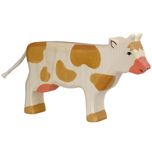 Holztiger koe staand 18 cm