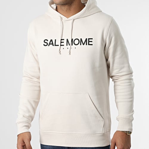 Sweat Capuche Nounours Beige Noir